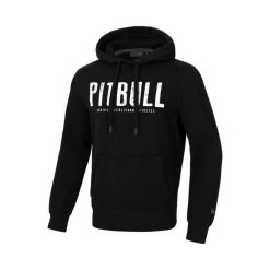 Bluza męska Pitbull z kapturem Street King. Czarne bluzy sportowe męskie PITBULL, bez wzorów, sportowe, bez kołnierzyka, bez ramiączek. W wyprzedaży za 179.00 zł.