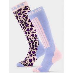 Skarpety narciarskie damskie Poederbaas 2-pak Panther Pink. Czerwone skarpetki damskie POEDERBAAS, bez wzorów, z elastanu. W wyprzedaży za 156.02 zł.