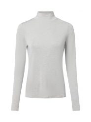 Comma koszulka z długim rękawem z domieszką wełny Kobiety Lyocell szary, 38. Szare t-shirty damskie Comma, uniwersalny, bez wzorów, z lyocellu, bez kołnierzyka. Za 179.95 zł.