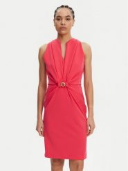 Rinascimento Sukienka koktajlowa CFC0123794003 Różowy Regular Fit. Czerwone sukienki damskie RINASCIMENTO, xs, bez wzorów, z syntetyku, wizytowe, bez kołnierzyka, bez ramiączek. Za 489.99 zł.