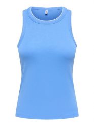 ONLY Top w kolorze błękitnym rozmiar: M. Niebieskie topy damskie Only, m, bez wzorów, z bawełny, bez kołnierzyka. Za 56.79 zł.