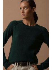 Perfect Cashmere Kaszmirowy sweter w kolorze ciemnozielonym rozmiar: L. Zielone swetry klasyczne damskie Perfect Cashmere, l, z kaszmiru, bez kołnierzyka. Za 353.27 zł.