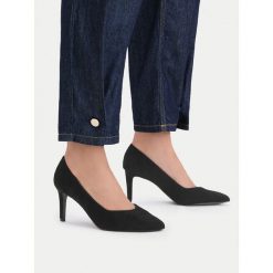 Szpilki JENNY. Czarne szpilki Jenny, bez wzorów, bez obcasa. Za 119.99 zł.