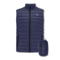 Kurtka puchowa bez rękawów Mac In A Sac Alpine. Niebieskie kurtki męskie Mac In A Sac, l, bez wzorów, z materiału, klasyczne, bez kaptura. Za 395.50 zł.
