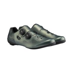 Buty Shimano SH-RC703. Zielone buty wizytowe męskie SHIMANO, ze skóry, bez zapięcia. Za 946.50 zł.