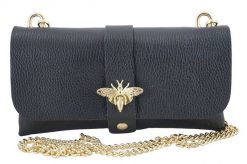 Listonoszka skórzana BARBERINI'S 958-1 czarna. Czarne shopper bag damskie Barberinis, bez wzorów, ze skóry, bez dodatków. Za 119.99 zł.