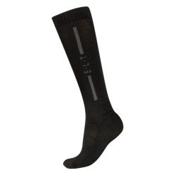 Skarpety jeździeckie ELT Merino. Czarne skarpetki męskie ELT, bez wzorów, z dzianiny. Za 136.50 zł.