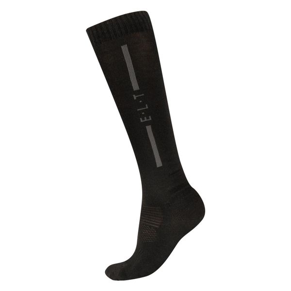 Skarpety jeździeckie ELT Merino. Czarne skarpetki męskie ELT, bez wzorów, z dzianiny. Za 136.50 zł.