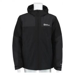 Kurtka uniwersalna męska Jack Wolfskin A618726000. Czarne kurtki męskie Jack Wolfskin, m, bez wzorów, z syntetyku, klasyczne, z kapturem. Za 969.99 zł.