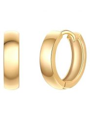 Yokoamii Pozłacane kolczyki-kreole rozmiar: onesize. Żółte kolczyki damskie Yokoamii, metalowe. Za 26.99 zł.