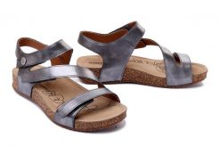 JOSEF SEIBEL 78519 38 700 Tonga 25 anthrazit, sandały damskie. Szare sandały damskie Josef Seibel, bez wzorów, ze skóry, bez obcasa. Za 287.92 zł.