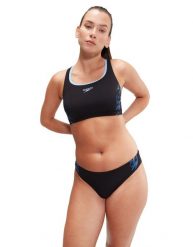 Strój kąpielowy dwuczęściowy damski Speedo Placement 2 Piece. Czarne bikini damskie Speedo, bez wzorów. Za 262.50 zł.