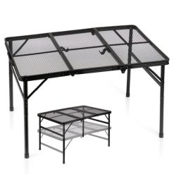 Stół turystyczny składany aluminiowy czarny 2w1 90x60x27/56 cm. Czarne walizki Vilde, bez wzorów. W wyprzedaży za 186.90 zł.