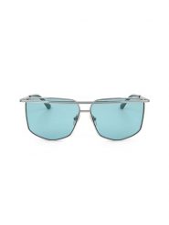 Guess Damskie okulary przeciwsłoneczne w kolorze srebrno-błękitnym rozmiar: 63. Niebieskie okulary przeciwsłoneczne damskie Guess. Za 202.03 zł.