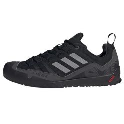Buty adidas Terrex Swift Solo 2 GZ0331 czarne. Czarne buty trekkingowe męskie z materiału, bez zapięcia, adidas terrex. Za 645.58 zł.