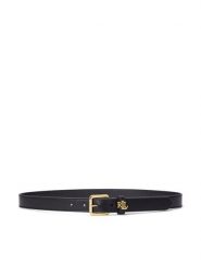 LAUREN RALPH LAUREN Pasek Damski 412968763001 Czarny. Czarne paski damskie Lauren Ralph Lauren, bez wzorów, ze skóry. Za 379.99 zł.