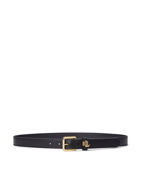 LAUREN RALPH LAUREN Pasek Damski 412968763001 Czarny. Czarne paski damskie Lauren Ralph Lauren, bez wzorów, ze skóry. Za 379.99 zł.