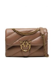 Pinko Torebka Love Classic Puff Cl AI 23-24 100038 A0F2 Brązowy. Brązowe torebki klasyczne damskie Pinko, bez wzorów, ze skóry, wizytowe, bez kołnierzyka, bez ramiączek. Za 1,799.00 zł.