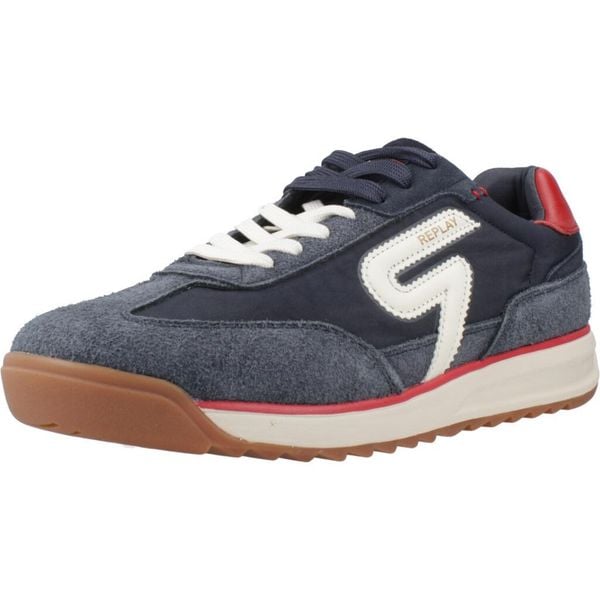 Buty REPLAY YARD ORIGIN Niebieski. Niebieskie buty trekkingowe męskie Replay, ze skóry, bez zapięcia, trekkingowe. Za 485.43 zł.