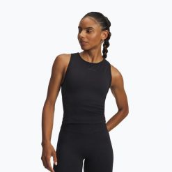 Koszulka Under Armour Project Rock Seamless. Czarne bluzki damskie Under Armour, bez wzorów, bez ramiączek. Za 149.99 zł.