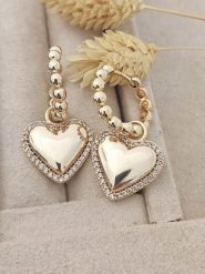 Luja Bijoux Pozłacane kolczyki-kreole z cyrkoniami rozmiar: onesize. Żółte kolczyki damskie Luja Bijoux, z cyrkonią, pozłacane. Za 81.45 zł.