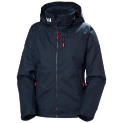 Damska kurtka wodoodporna Helly Hansen Crew Pile. Niebieskie kurtki przeciwdeszczowe damskie Helly Hansen, bez kaptura. Za 851.55 zł.