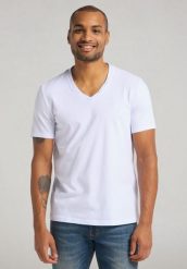 MUSTANG 2-Pack V-Neck MĘSKA KOSZULKA T-SHIRT DWUPAK general White 1006170 2045. Białe t-shirty męskie Mustang, l, bez wzorów, bez kołnierzyka. Za 99.99 zł.