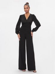TWINSET Kombinezon 241TP2190 Czarny Relaxed Fit. Czarne kombinezony damskie Twinset, bez wzorów, z wiskozy, bez kołnierzyka, bez ramiączek. Za 599.99 zł.