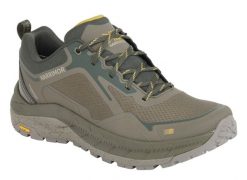 Buty trekkingowe męskie Karrimor Merlin Low. Zielone buty trekkingowe męskie Karrimor, z materiału, bez zapięcia, trekkingowe. Za 364.49 zł.