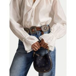 Torebka Polo Ralph Lauren. Niebieskie torebki klasyczne damskie Polo Ralph Lauren, bez wzorów, bez dodatków. Za 1,799.00 zł.