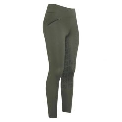 Damskie legginsy jeździeckie z pełną przyczepnością Easy Rider Dietse Winter. Zielone legginsy damskie EASY RIDER, s, bez wzorów, z materiału. Za 405.40 zł.