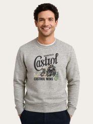 WOOOP Bluza "Castrol Wins" w kolorze szarym rozmiar: XL. Szare bluzy bez kaptura męskie Wooop, xl. Za 108.99 zł.