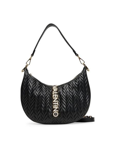 Valentino Torebka Fania Re VBS9AB07 Czarny. Czarne torebki klasyczne damskie Valentino, bez wzorów, ze skóry, bez dodatków. Za 399.99 zł.