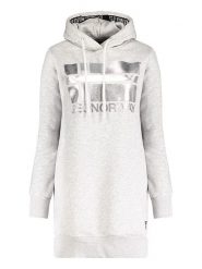 Geographical Norway Sukienka dresowa w kolorze szarym rozmiar: S. Szare sukienki damskie Geographical Norway, na co dzień, s, bez wzorów, z dresówki, bez kołnierzyka, bez ramiączek, midi, proste. Za 114.98 zł.
