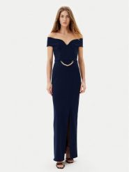 Rinascimento Sukienka wieczorowa CFC012361000 Granatowy Regular Fit. Niebieskie sukienki damskie RINASCIMENTO, xl, bez wzorów, z syntetyku, wizytowe, bez kołnierzyka, bez ramiączek. Za 609.99 zł.