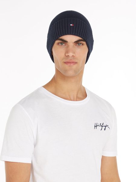 Tommy Hilfiger Czapka z domieszką kaszmiru Mężczyźni Bawełna niebieski, ONE SIZE. Niebieskie czapki męskie Tommy Hilfiger, bez wzorów, z bawełny, biznesowe. Za 189.95 zł.