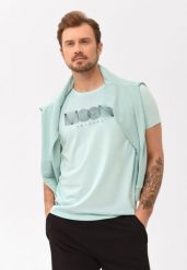 Miętowy t-shirt T-MOL. Zielone t-shirty męskie Volcano, na lato, m, bez wzorów, z bawełny, bez kołnierzyka. Za 59.99 zł.