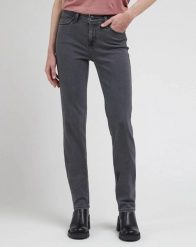 LEE MARION STRAIGHT DAMSKIE SPODNIE JEANSOWE MOODY GREY L301ODD42. Szare spodnie materiałowe damskie Lee, bez wzorów, z jeansu. Za 209.99 zł.