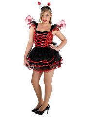 CHAKS 3-częściowy kostium "Miss Ladybug" w kolorze czerwono-czarnym rozmiar: S. Czarne stroje jednoczęściowe damskie CHAKS, s, z aplikacjami. Za 43.27 zł.