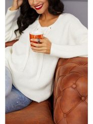 Milan Kiss Sweter w kolorze kremowym rozmiar: M. Brązowe swetry klasyczne damskie Milan Kiss, m, bez kołnierzyka. Za 104.99 zł.