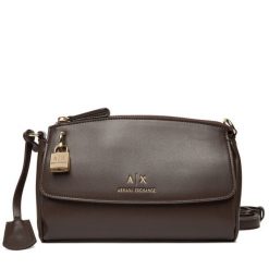 Torebka Armani Exchange. Brązowe listonoszki damskie Armani Exchange, bez wzorów, bez dodatków. Za 619.99 zł.
