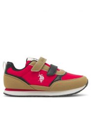U.S. Polo Assn. Sneakersy NOBIK012A Czerwony. Czerwone buty sportowe chłopięce U.S. Polo Assn., bez wzorów, z materiału, bez zapięcia. Za 159.99 zł.