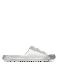 Pepe Jeans Klapki Beach Slidemet PLS70165 Srebrny. Szare klapki damskie Pepe Jeans, bez wzorów, z jeansu, bez obcasa. Za 159.99 zł.