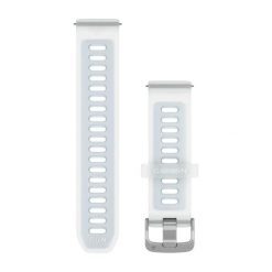 Bransoletka do zegarka silikonowa z srebrną klamrą Garmin Quick Release. Białe bransoletki damskie GARMIN. Za 211.50 zł.