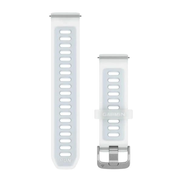 Bransoletka do zegarka silikonowa z srebrną klamrą Garmin Quick Release. Białe bransoletki damskie GARMIN. Za 211.50 zł.