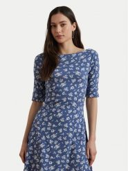LAUREN RALPH LAUREN Sukienka codzienna 200976993001 Niebieski Regular Fit. Niebieskie sukienki damskie Lauren Ralph Lauren, na co dzień, s, bez wzorów, z bawełny, bez kołnierzyka, bez ramiączek, proste. Za 719.99 zł.