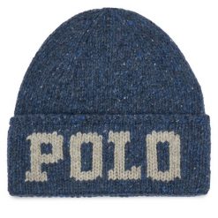 Czapka Polo Ralph Lauren. Niebieskie czapki męskie Polo Ralph Lauren, na zimę, bez wzorów. Za 519.99 zł.