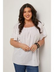 Curvy Lady Bluzka w kolorze białym rozmiar: 40/42. Białe bluzki damskie Curvy Lady, bez wzorów, klasyczne, bez kołnierzyka, bez ramiączek. Za 132.05 zł.