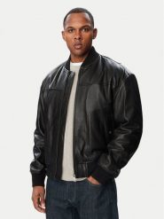 BOSS Kurtka skórzana 50566568 Czarny Regular Fit. Czarne kurtki męskie Boss, m, bez wzorów, ze skóry, bez kaptura. Za 2,199.00 zł.