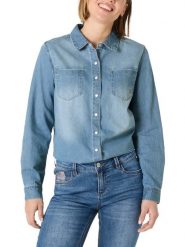 Timezone Koszula dżinsowa w kolorze błękitnym rozmiar: S. Niebieskie koszule damskie Timezone, s, bez wzorów, bez kołnierzyka, bez ramiączek. Za 115.24 zł.